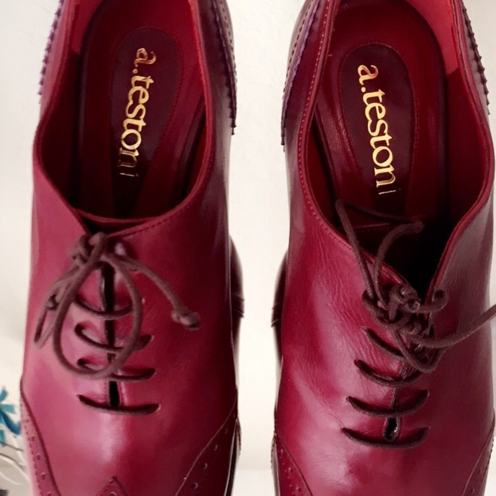 A. Testoni Red Booties - Picture 3 of 4